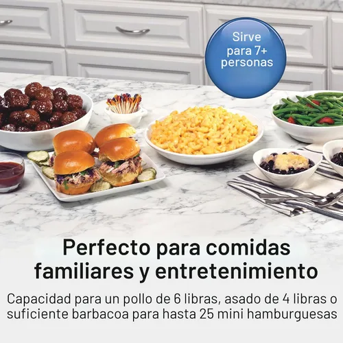 Vista 5 de Hamilton Beach Set & Forget 33869- Olla de cocción lenta programable digital, tapa hermética, sonda de temperatura, programa de descongelación