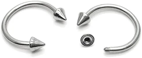Vista 3 de Par de aretes con bisagras Arrow Huggie unisex para hombre y mujer