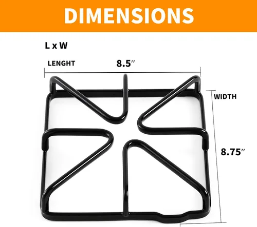 Vista 3 de Rejillas WB31X20643 mejoradas para piezas de estufa GE, rejilla de quemador, piezas de placa de cocina GE, rejilla de superficie de acero metálico