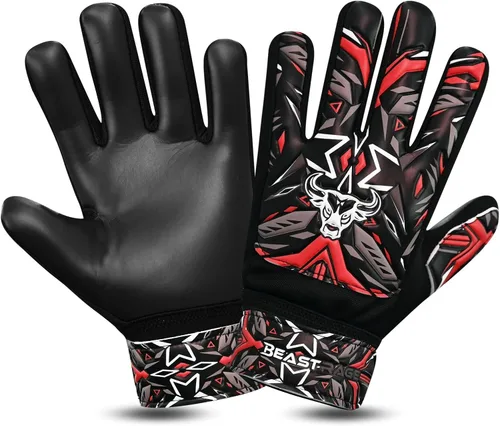 Vista 11 de BEAST RAGE Guantes de portero de fútbol, guantes de portero para niños y jóvenes, guantes de portero de fútbol con agarre fuerte, soporte de muñeca
