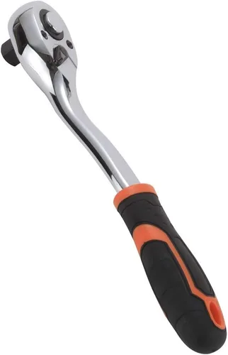 Vista 7 de FLZOSPER Llave de trinquete de enchufe de 1/2", trinquete de desplazamiento compuesto de liberación rápida de 10", cabeza ovalada de 72 dientes
