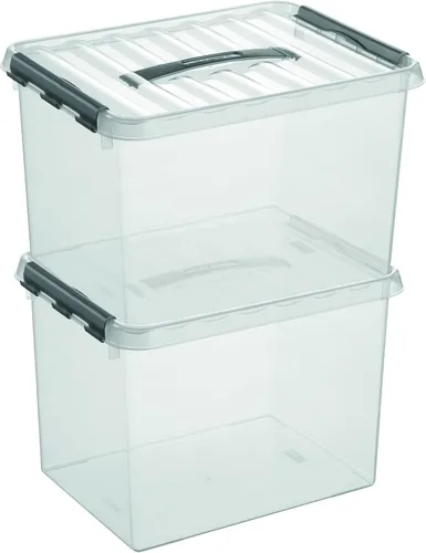 Vista 2 de Sunware 78800609 Q-Line - Caja de almacenamiento, transparente, 22 litros