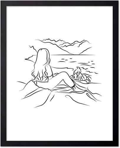 Vista 38 de Poster Master Swan Floaty Poster - Retro Woman Print - Pool Art - Swimming Illustration - Line Sketch - Abstract Design - Chic Boho Decor - Great
