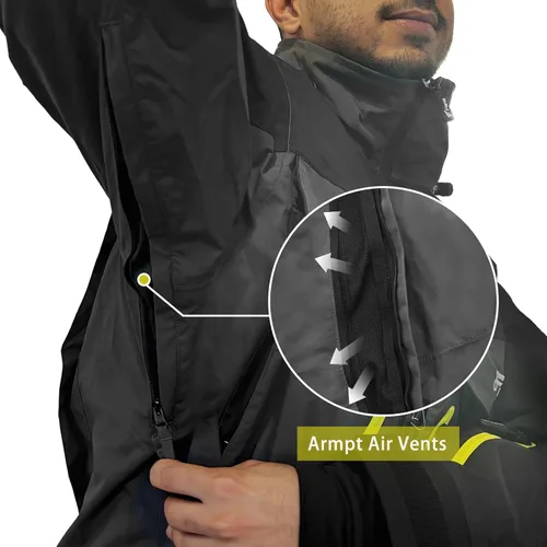 Vista 2 de 8 Fans Chamarras de pesca impermeables transpirables para hombres y mujeres