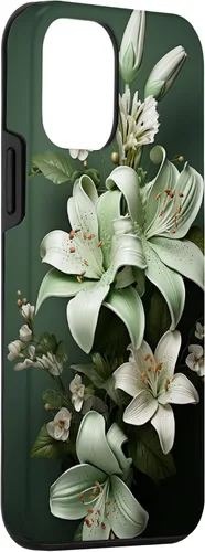 Vista 3 de Funda para iPhone 12 mini Sage green Wildflower Aesthetic Flower