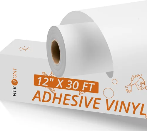 Vista 8 de HTVRONT Vinilo permanente negro, 12 pulgadas x 30 pies, vinilo permanente para máquina Cricut, calcomanías de vinilo autoadhesivas para Negro mate