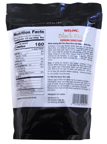 Vista 2 de Welpac Arroz negro, Kuro Mai de grano corto, 2 libras