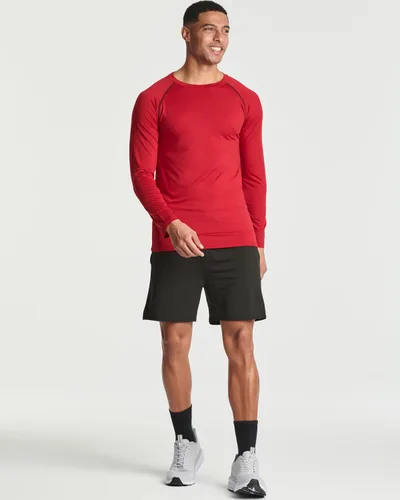 Vista 5 de Real Essentials Paquete de 4 camiseta de compresión de manga larga para hombre para clima frío (disponible en tallas grandes y altas)