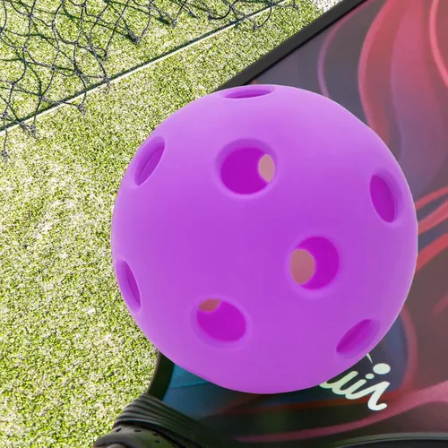 Vista 5 de Pelotas de pickleball para interiores, 26 agujeros, aprobadas por USAPA, paquete de 4 bolas de pepinillo de alto rebote, regalos de pickleball