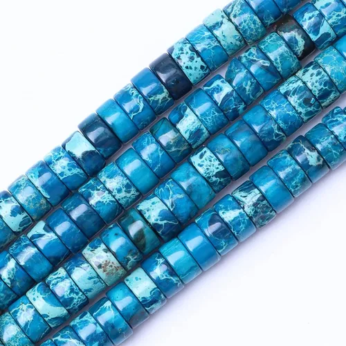 Vista 52 de Cuentas Heishi de piedra natural para hacer collares, cuentas pequeñas de piedra redonda plana de 0.116 pulgadas x 0.039 pulgadas para hacer joyas