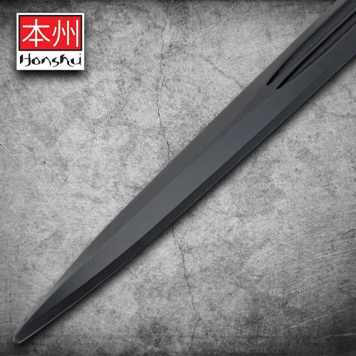 Vista 6 de Honshu Espada Ancha de Entrenamiento de Polipropileno Premium de Una Sola Mano Arma de Práctica Prácticamente Irrompible Mango Texturizado 40