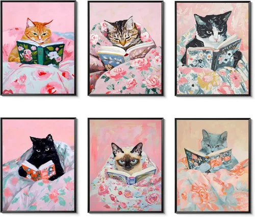 Vista 14 de Conjunto de pósteres de mujer negra de 6, arte de pared de mujeres afroamericanas de moda, pinturas decorativas abstractas para recámara y sala