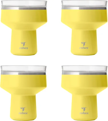 Vista 15 de Reduce Saltini - Vaso de cóctel de 16 onzas, vaso aislado de margarita con tapa, mantiene las bebidas frías durante 10 horas, alternativa al vaso
