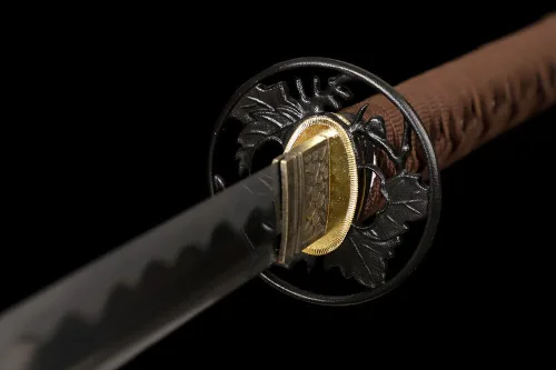 Vista 6 de Espada samurái japonesa de 41 pulgadas, hecha a mano, acero al carbono 1095, mate