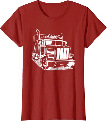 Vista 47 de Diesel Big Rig 18 Wheeler - Camiseta de camionero para camionero, Negro, S