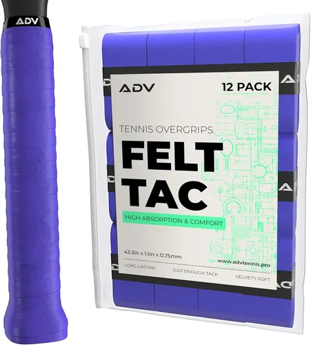 Vista 13 de ADV Dry - Cinta de agarre para raqueta de tenis, paquete de 12 y 30 unidades, cinta de agarre para raqueta de tenis FeltTac, cinta de agarre ultra