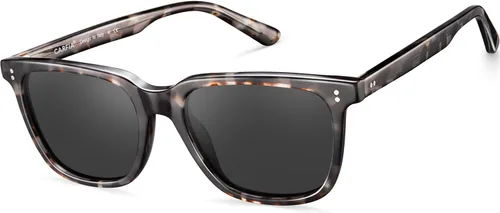 Vista 11 de CARFIA Gafas de sol polarizadas para hombre con protección UV400 Cool Man 1. Marco Tortuga Lente Gris
