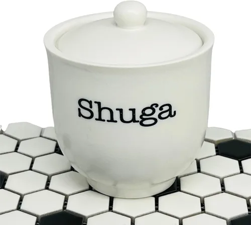 Vista 3 de Twerp Azucarero Lindo plato de cerámica para shuga con tapa, regalo perfecto para anfitriona o regalo de inauguración de la casa