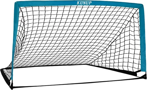 Vista 30 de Portería de fútbol portátil de 5 x 3, 6 x 4, 9 x 5 pies, para patio trasero, red de práctica de fútbol plegable con bolsa de transporte para niños