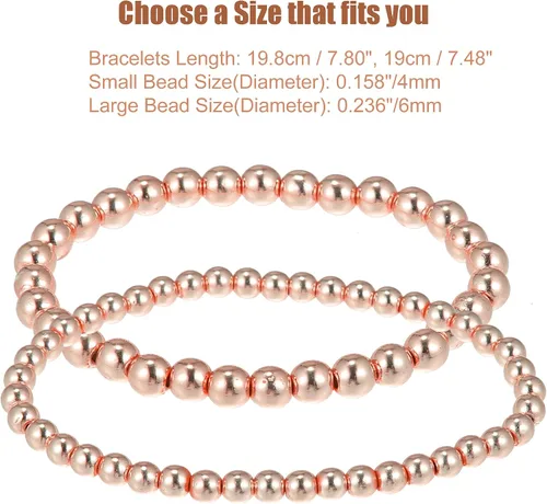 Vista 4 de VOCOSTE Pulsera de cuentas para mujer kit de pulsera elástica elástica apilable