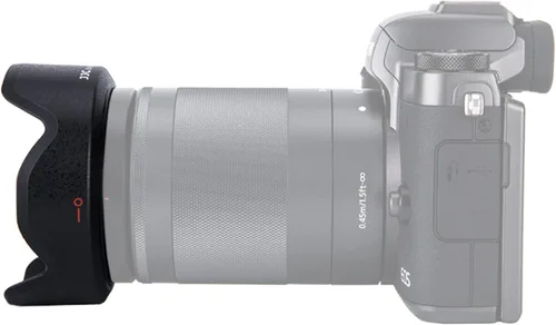 Vista 7 de JJC EW-60F Parasol reversible para lente Canon RF-S 18-150mm F3.5-6.3 is STM en EOS R7 R10 y para lente Canon EF-M 18-150mm F3.5-6.3 is STM en EOS