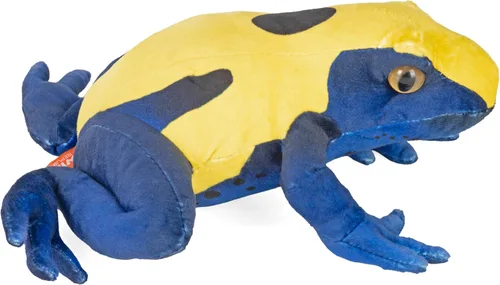 Vista 5 de Wild Republic Citronella Dart Frog, Cuddlekins, animal de peluche, 12 pulgadas, regalo para niños, juguete de peluche, botellas de agua recicladas