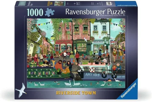 Vista 4 de Ravensburger - Rompecabezas de 1000 piezas a lo largo del río, para adultos, con pegamento para enmarcar, 70 cm