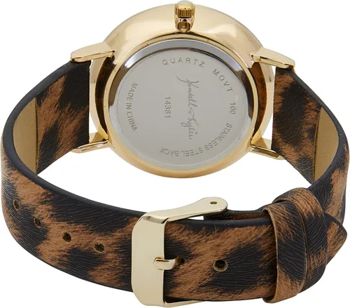 Vista 2 de KENDALL + KYLIE Reloj analógico con correa de piel de serpiente con movimiento de cuarzo para mujer, Gris
