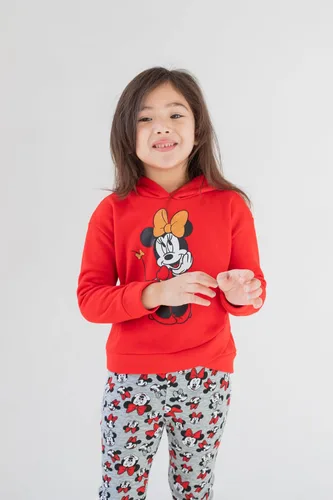 Vista 2 de Disney - Sudadera con capucha y leggings de vellón con diseño de Minnie Mouse