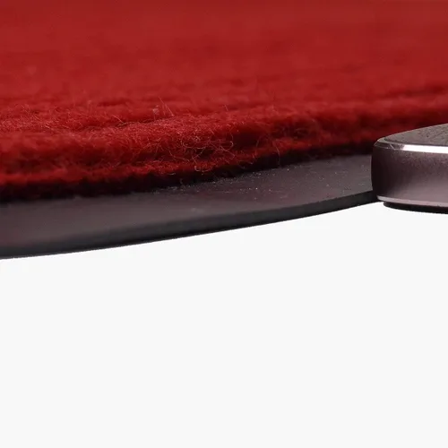 Vista 5 de FINDNEW Tapete rojo de 23 x 35 pulgadas con parte trasera de goma, duradero, antideslizante, tapete de entrada para zapatos, tapete rascador