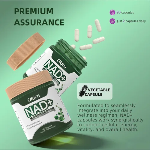 Vista 6 de Suplemento NAD+ con ribósido de nicotinamida y resveratrol 1000 mg - Suplemento de resveratrol NAD para hombres y mujeres - NMN alternativa