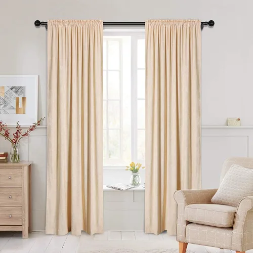 Vista 24 de Cortinas de doble cara de felpilla para cortina de cocina, cenefa para sala de estar