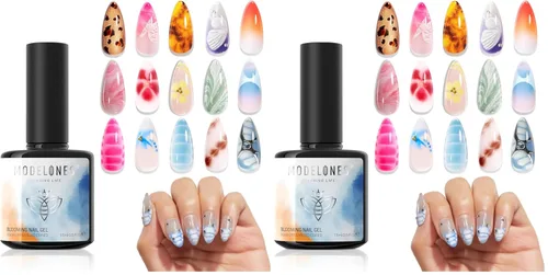Vista 10 de Modelones Esmalte de uñas en gel con purpurina, brillo plateado reflectante, mix de purpurina brillante, gel transparente con destellos de confeti