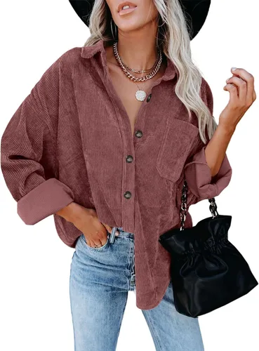 Vista 86 de ZOLUCKY Chaqueta de manga larga con botones para mujer, talla grande, blusas