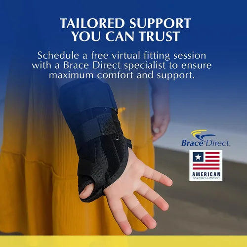 Vista 6 de Brace Direct Férula pediátrica de muñeca para pulgar para niños, inmovilizador de pulgar para esguinces, tendinitis, túnel carpiano, artritis