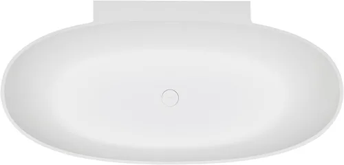 Vista 4 de Kingston Brass VRTRS713522 Acrticstone - Bañera independiente de superficie sólida de 71 pulgadas con drenaje, color blanco mate
