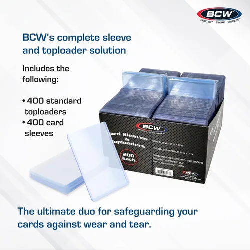 Vista 2 de BCW Combo de fundas para tarjetas y cargadores superiores, estándar de 20