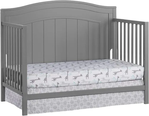 Vista 5 de Oxford Baby Nolan/North Bay - Kit de conversión de riel de protección de cuna a cama infantil, gris paloma, certificado GreenGuard Gold Gris