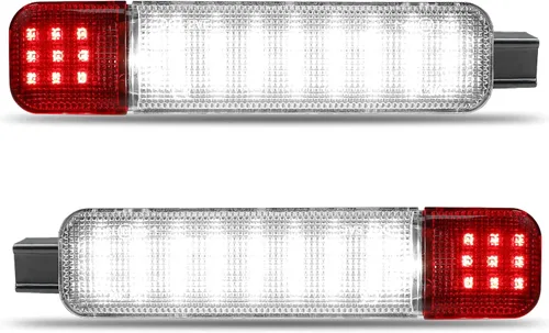 Vista 11 de Panel de puerta interior LED de cortesía azul claro de advertencia compatible con Chevy GMC C/K Silverado Sierra 1500 2500 3500 Suburban Tahoe