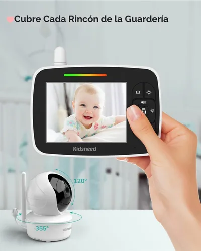 Vista 3 de Kidsneed Monitor de bebé con 2 cámaras