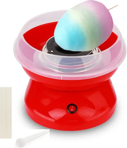 Vista 6 de Nostalgia - Máquina de algodón de azúcar para niños, máquina portátil de algodón de azúcar con calefacción eléctrica eficiente de 450 W y placa a