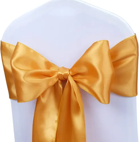 Vista 15 de Babenest Bandas de satén para silla, 50 lazos mejorados para silla, lazos para bodas, banquetes, fiestas, Pascua, Navidad, baby shower, decoración