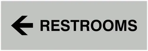Vista 20 de Signs ByLITA Basic Restrooms - Letrero direccional para pared o puerta (negro), pequeño (paquete de 1)