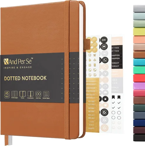 Vista 23 de ⩓ Per Se Cuaderno de Diario con Líneas (3 Paquetes), 160 Páginas Papel Grueso 100GSM, A5 Tapa Dura Cuadernos con Rayas Universitarias para Escribir