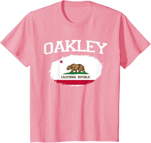 Vista 88 de OAKLEY CA CALIFORNIA Flag Vintage USA Sports Hombre Mujer Camiseta, Negro