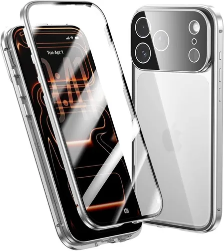 Vista 34 de Funda Henghui magnética con cierre compatible con iPhone 11, de vidrio, con protector de lente de cámara y protector de pantalla, cierre de Azul