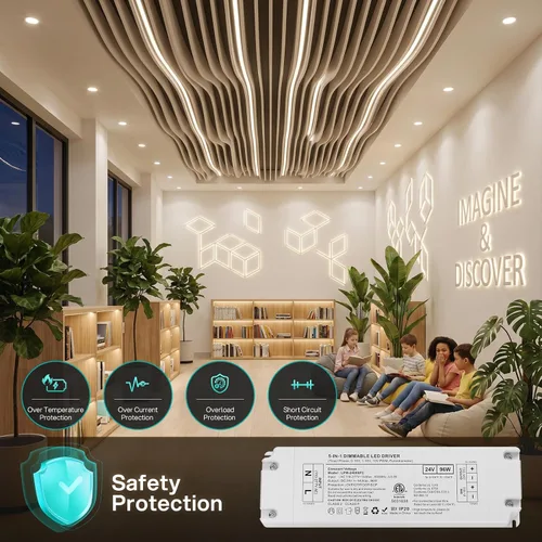 Vista 8 de Controlador LED regulable 5 en 1 de 24V 96W, transformador regulable de 24V