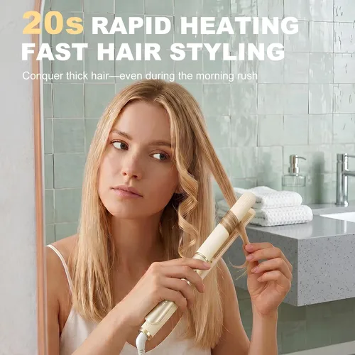 Vista 11 de Plancha de pelo para mujer, 20s calentamiento, 4 ajustes de temperatura