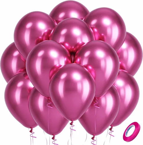 Vista 81 de Bezente Paquete de 150 globos de látex mate color burdeos de 5 pulgadas rojo (07-Red-G42)