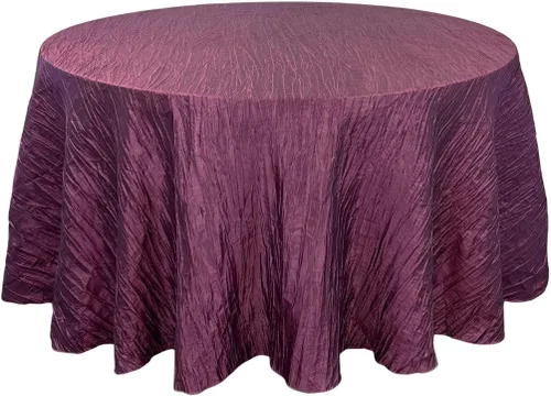 Vista 29 de YOUR CHAIR COVERS - Mantel redondo de 90 pulgadas con arrugas color rubor de tafetán – Elegante mantel brillante para bodas, fiestas y eventos